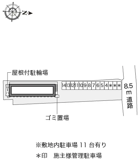 ★手数料０円★姫路市網干区福井　月極駐車場（LP）